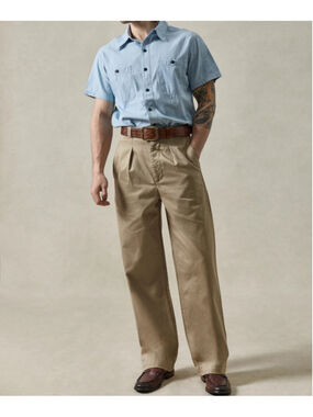 Men French Army M-1952 Twill Chino Cotton Trousers Khaki 34x32 Reproduction